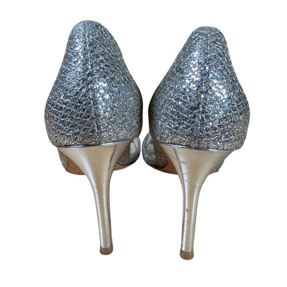 Cole Haan Women's Antonia Open Toe Dress Pump Silver Gold Metallic Size 7.5 - Picture 6 of 9